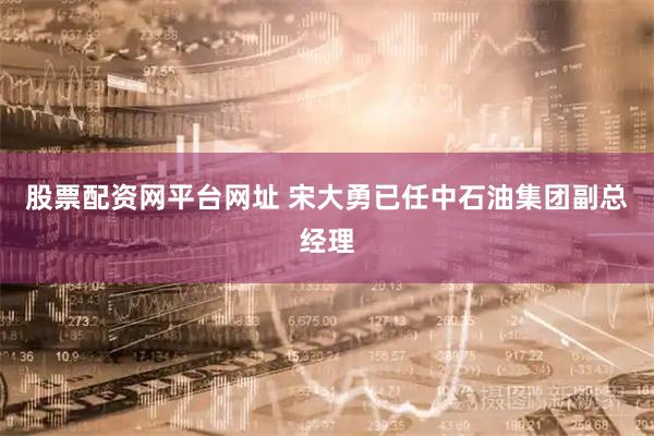 股票配资网平台网址 宋大勇已任中石油集团副总经理